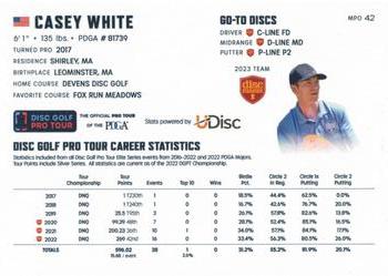 2023 Disc Golf Pro Tour #MPO42 Casey White Back
